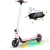 Trottinette électrique E-RIDES - Pour Enfants 6-12 Ans - Pliable -Roues 6,5" - 130W - Lumières Colorées- Écran LED- Cadeau- Rose