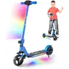 Trottinette électrique pour Enfants Et Adolescents 6-14 Ans - EROLLERRUN - Néons colorés  - 130W - Pliable - écran LCD - Bleu