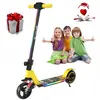 Trottinette électrique Enfants 6-12 Ans - ELSCOOT - Néons colorés  - 130W - Pliable - écran LCD - Jaune