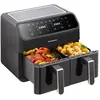 SINAOPUS Friteuse sans huile AirMax 9 - Airfryer 9L Double Cuves, 10 P...