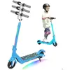 EROLLERRUN Trottinette Electrique Bleu Écran LED, Lumières Néons Color...