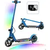 EROLLERRUN Trottinette électrique 130 W Pliable Pour Enfant 14 Km/h Avec écran LCD- Bleu