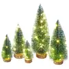 Lot de 5 Petits Sapins de Noël Avec Lumières Mini Décorations de Table...