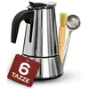 Cafetière italienne - MONMECD - 6 Tasses - Induction - Acier Inoxydable - Espresso - Argent
