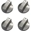 Lot de 4 boutons de cuisinière à gaz universels en métal pour cuisiniè...