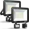 Projecteur LED 50W avec détecteur de mouvement   5000lm 7000K blanc fr...
