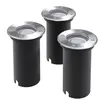 MAISON CHIC Lot de 3 Lampe LED encastrable au sol d'extérieur Lampe de Jardin Lampadaire Rond 33281