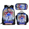 Lot de 3 pièces Sac à Dos, Trousse à crayons, Sac à Bandoulière Sonic ...