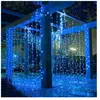 CHOYCLIT Guirlandes lumineuses rideau LED de 600, 6m x 3m, 8 modes d'é...