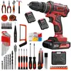 Perceuse Visseuse Sans Fil MAGICFOX 36V avec 100 Accessoires, 2 Batter...