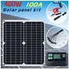 KEPEAK Kit Panneau Solaire 400 Watts 100A 12V Chargeur de Batterie avec Contrôleur Caravane Bateau