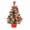 ZEMINPEOEL Mini sapin de Noël artificiel petit sapin de Noël avec lumi...