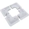 ZEMINPEOEL Support Panneau Solaire 4 angles, pour installations de camping-car et caravanes à camping-cars à la mer RV Résistant aux UV- Blanc