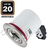 Europalamp - 20 Supports Spot bbc Orientable inox IP20 avec Douille GU...