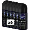 NIVEA Men Deep 48H Deo Roller - Voordeelverpakking 6 x 50 ML