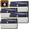 EUROPALAMP Lot de 4 projecteurs solaire détecteur de mouvement 228 pcs led