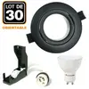 Europalamp - 30 Spots encastrables orientables Noir Matt avec GU10 led de 7W