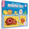 Jeu d'éveil Auzou Mes premiers puzzles duo à toucher Bébés animaux
