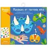 Auzou Éditions Ma pochette d'artiste - masques et tattoos dino