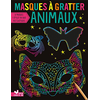 Deux Coqs D'or Masques à gratter Animaux: Avec un stylet en bois et des élastiques