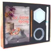 Merci les Livres La résine époxy: Coffret avec 1 moule de bracelet, 1 moule de boîte à bijoux, 1 spatule en silicone, 1 tapis en silicone