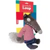 Auzou Éditions Ma peluche loup habillée - marinière et jean