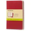 Moleskine Cahier Journals - Pocket - Blanco - Rood - set van 3