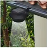 MAISONCHIC Lot de 6 Lampes solaires pour l'extérieur Lampe de Jardin pour clôture gouttière Noir 35288