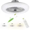EINFEBEN Ventilateur de lustre Ventilateur de plafond léger Lampe de ventilateur led réglable silencieuse pour chambre