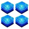 ZOLGINAH Ineasicer - Lampe Solaire Extérieur, 4 Pièces Étanche Lampe Solaire Sol, 8 modes d'éclairage led Lumineuse Solaire Jardin pour Terrasse Pelouse Route