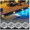 ZOLGINAH Ineasicer - Lampe Solaire Extérieur, 4 Pièces Étanche Lampe Solaire Sol, 8 modes d'éclairage led Lumineuse Solaire Jardin pour Terrasse Pelouse Route