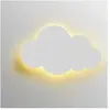 ENSOLEILLE Applique murale - Lumière nuageuse - Pour intérieur - Moderne - Abat-jour en acrylique avec lampes led intégrées - Pour chambre d'enfant - Éclairage
