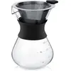 DUSSDOTE Cafetière manuel verre filtre acier inoxydable brasseur goutt...