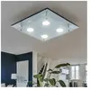 Esto - Plafonnier led 12 watts lumière chrome verre design plafonnier blanc satiné arena 9740030-4
