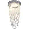 ESTO Lustre led plafonnier plafonnier lampe en cristal, suspension cristal chromé, 12W 910lm 3000K, DxH 20x34 cm