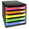 exacompta exacompta module de classement big-box plus, 5 tiroirs, noir