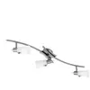 Eglo - Lampe spot de plafond réglable en acier verre satiné IP20 90403