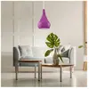 Lampe suspendue design pendule salon planchers de plafond violet éclai...