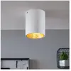 Eglo - Plafonnier doré LED Polasso D10 cm - Blanc - Or
