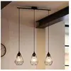EGLO Triple suspension géométrique Tarbes L79 cm - Noir
