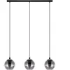 EGLO Ariscani Plafonnier Suspendu À 3 Lampes, Barre Droite, Noir