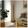 EGLO Lampadaire LED Camacho, lampe sur pied en bois et métal noir