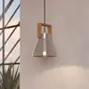 EGLO Cawton Hanglamp - E27 - Ø 16 cm - Grijs|Bruin - Staal|Hout