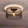 EGLO Kilnsdale Plafondlamp - E27 - Ø 38 cm - Staal|Hout - Zwart|Bruin
