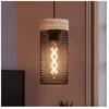 EGLO Kilnsdale Hanglamp - E27 - Ø 11 cm - Staal|Hout - Zwart|Bruin