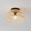 EGLO Ausnby Plafondlamp - E27 - Ø 37 cm - Zwart/Hout