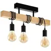 EGLO Townshend Plafondlamp - E27 - 55 cm - Zwart/Bruin - FSC Hout