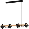 EGLO Hornwood Hanglamp - E27 - 110 cm - Zwart/Crème/Bruin