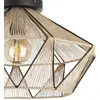 EGLO Adwickle Plafondlamp - E27 - Ø 44,5 cm - Zwart/Bruin