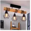 EGLO Townshend 5 Plafondlamp - E27 - 55 cm - Zwart/Bruin - FSC Hout